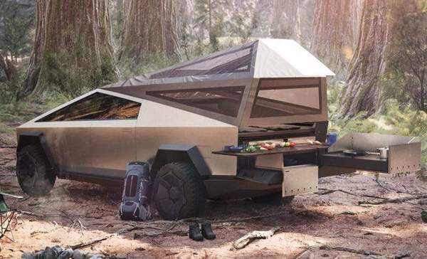 Cybertruck camping