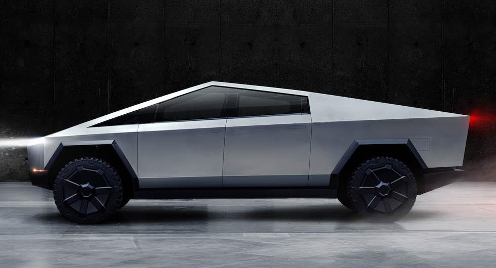 Cybertruck från sidan