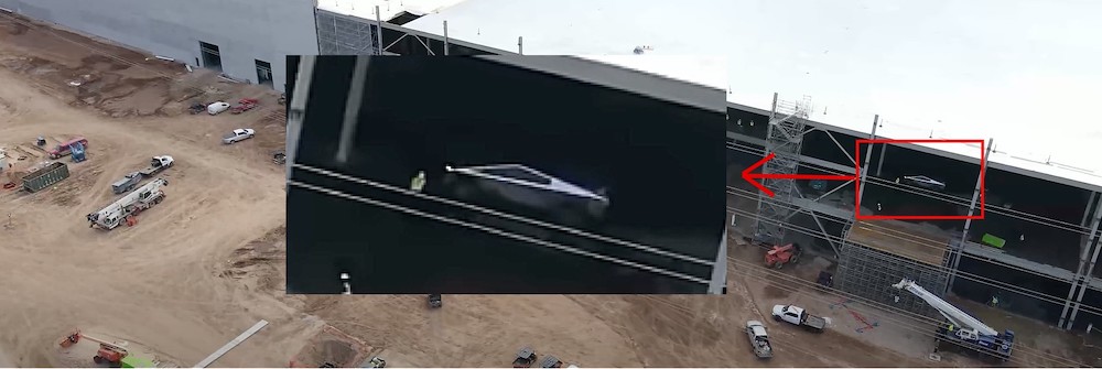 Cybertruck inne i Texa Giga fabriken