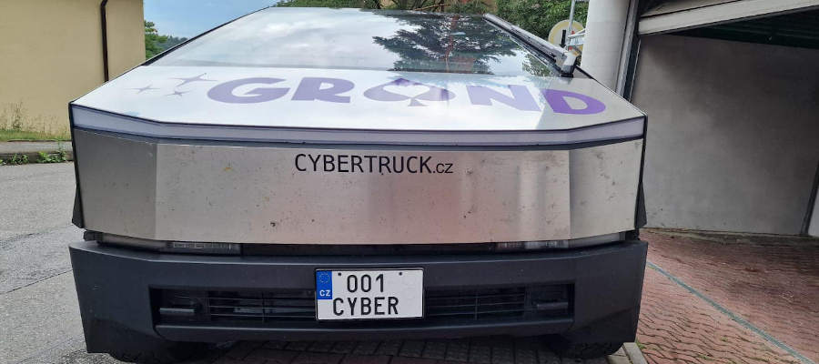 Tjeckisk registrerad Cybetruck
