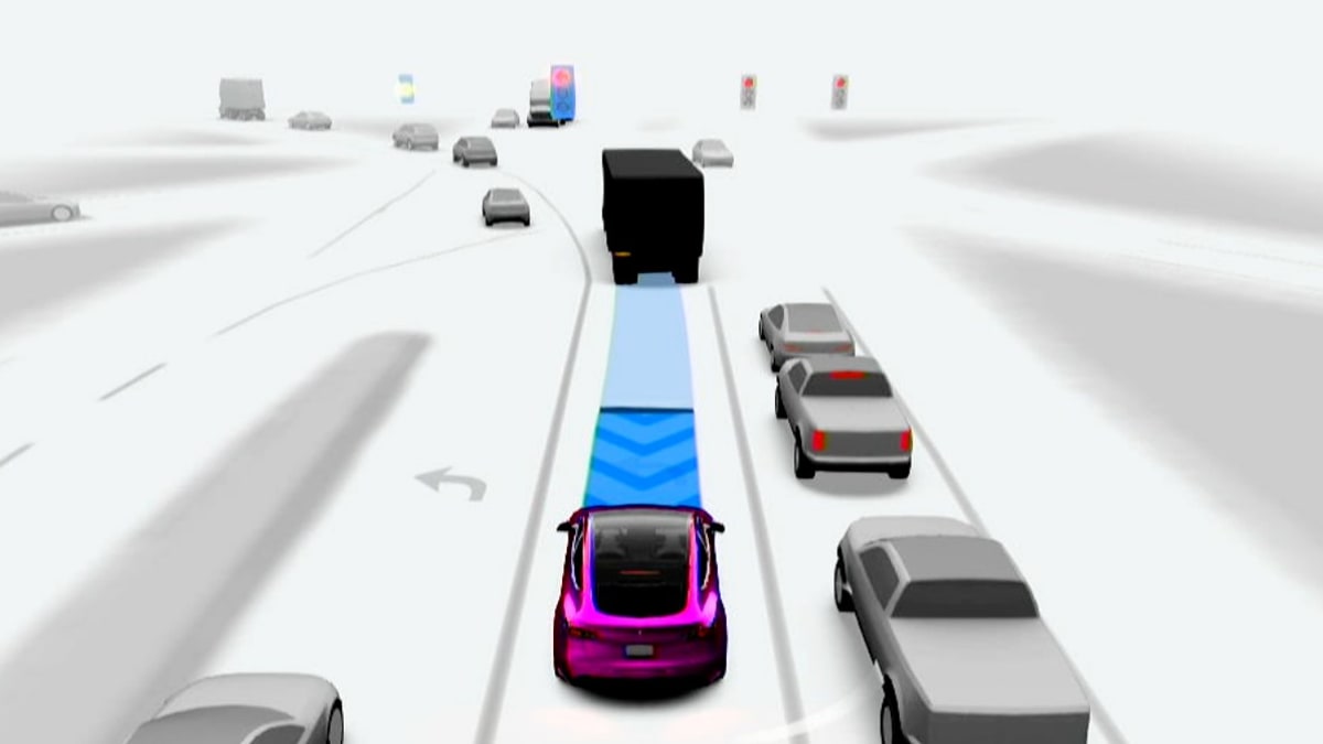 Bild på FSD Total självkörning