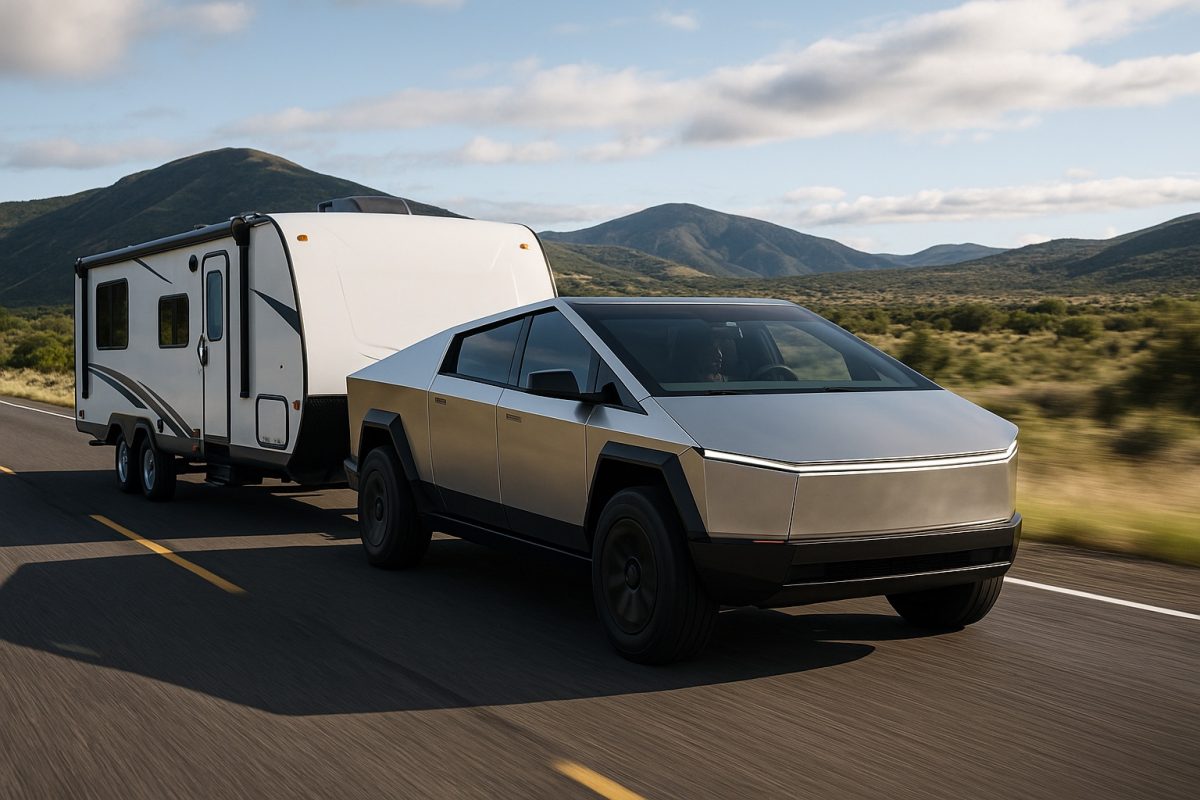 Cybetruck med trailer